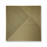 Champagne Gold Chevron Fine-Rib 3D PVC wall panel — fine chevron ribs — G&K Sons