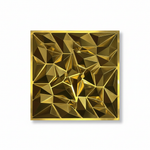 Glossy Gold Faceted Crystal 3D PVC wall panel — glossy crystal relief — G&K Sons