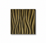 Antique Gold Golden Flame Waves 3D PVC wall panel — mirror-gloss flame waves — G&K Sons