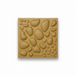 Matte Gold Pebble / Polka 3D PVC wall panel — organic pebble texture — G&K Sons
