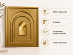 Champagne Gold — Arch / Niche 3D PVC wall panel styled room scene 7 — G&K Sons
