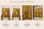 Champagne Gold — Arch / Niche 3D PVC wall panel styled room scene 8 — G&K Sons