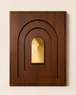 Dark Wooden — Arch / Niche 3D PVC wall panel styled room scene 2 — G&K Sons