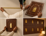 Dark Wooden — Arch / Niche 3D PVC wall panel styled room scene 5 — G&K Sons