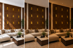 Dark Wooden — Arch / Niche 3D PVC wall panel styled room scene 6 — G&K Sons