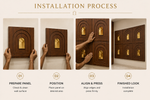 Dark Wooden — Arch / Niche 3D PVC wall panel styled room scene 8 — G&K Sons