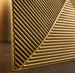 Chevron Fine-Rib 3D PVC wall panel — styled room scene — G&K Sons