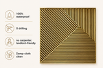 Chevron Fine-Rib 3D PVC wall panel — styled room scene — G&K Sons