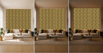 Chevron Fine-Rib 3D PVC wall panel — styled room scene — G&K Sons