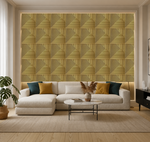 Chevron Fine-Rib 3D PVC wall panel — styled room scene — G&K Sons