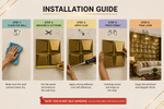 Champagne Gold — Coffered Square 3D PVC wall panel styled room scene 5 — G&K Sons