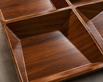 Dark Wooden — Coffered Square 3D PVC wall panel styled room scene 3 — G&K Sons