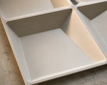 White — Coffered Square 3D PVC wall panel styled room scene 3 — G&K Sons