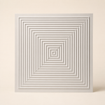 Concentric Square 3D PVC wall panel — styled room scene — G&K Sons