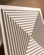 Concentric Square 3D PVC wall panel — styled room scene — G&K Sons
