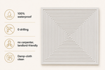 Concentric Square 3D PVC wall panel — styled room scene — G&K Sons
