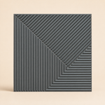 Grey — Diagonal Fan 3D PVC wall panel styled room scene 1 — G&K Sons