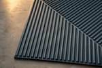 Grey — Diagonal Fan 3D PVC wall panel styled room scene 2 — G&K Sons