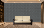 Grey — Diagonal Fan 3D PVC wall panel styled room scene 5 — G&K Sons