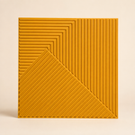 Matte Gold — Diagonal Fan 3D PVC wall panel styled room scene 1 — G&K Sons