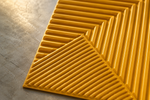 Matte Gold — Diagonal Fan 3D PVC wall panel styled room scene 2 — G&K Sons