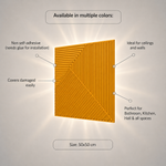 Matte Gold — Diagonal Fan 3D PVC wall panel styled room scene 4 — G&K Sons