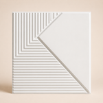 White — Diagonal Fan 3D PVC wall panel styled room scene 1 — G&K Sons
