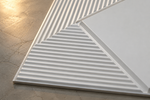 White — Diagonal Fan 3D PVC wall panel styled room scene 2 — G&K Sons
