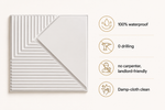 White — Diagonal Fan 3D PVC wall panel styled room scene 3 — G&K Sons