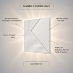 White — Diagonal Fan 3D PVC wall panel styled room scene 4 — G&K Sons