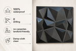 Black — Diamond 3D PVC wall panel styled room scene 7 — G&K Sons