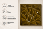 Glossy Gold — Diamond 3D PVC wall panel styled room scene 7 — G&K Sons