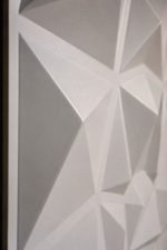 White — Diamond 3D PVC wall panel styled room scene 3 — G&K Sons