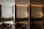 White — Diamond 3D PVC wall panel styled room scene 6 — G&K Sons