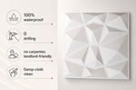 White — Diamond 3D PVC wall panel styled room scene 7 — G&K Sons