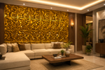 Faceted Crystal 3D PVC wall panel — styled room scene — G&K Sons