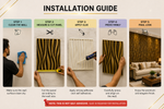 Golden Flame Waves 3D PVC wall panel — styled room scene — G&K Sons