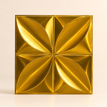 Golden Leaf 3D PVC wall panel — styled room scene — G&K Sons