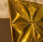 Golden Leaf 3D PVC wall panel — styled room scene — G&K Sons