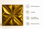 Golden Leaf 3D PVC wall panel — styled room scene — G&K Sons