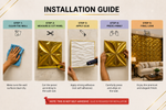 Golden Leaf 3D PVC wall panel — styled room scene — G&K Sons