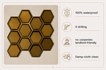 Champagne Gold — Hexagon 3D PVC wall panel styled room scene 6 — G&K Sons