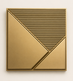 Champagne Gold — Split Diagonal Ribs 3D PVC wall panel styled room scene 2 — G&K Sons