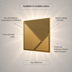 Champagne Gold — Split Diagonal Ribs 3D PVC wall panel styled room scene 5 — G&K Sons
