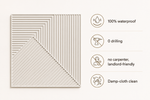 White — Split Diagonal Ribs 3D PVC wall panel styled room scene 3 — G&K Sons