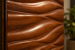 Dark Wooden — Waves 3D PVC wall panel styled room scene 3 — G&K Sons