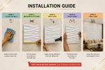 White — Waves 3D PVC wall panel styled room scene 5 — G&K Sons